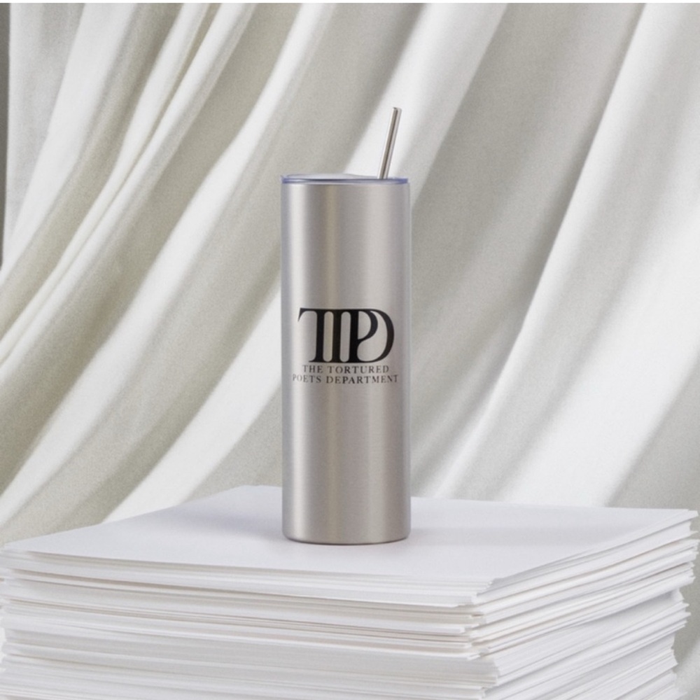 Silver Tortured Poets Department Tumbler